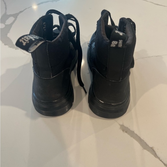 Dr Marten All Black Cloth Boots size 7 - Picture 3 of 4
